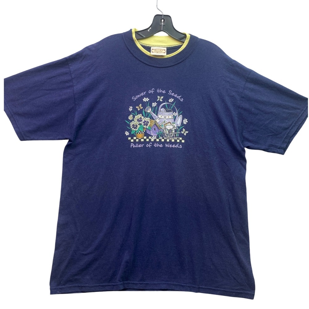 Vintage Decorated Originals Shirt Womens Large Gardening Grandmacore Cottagecore